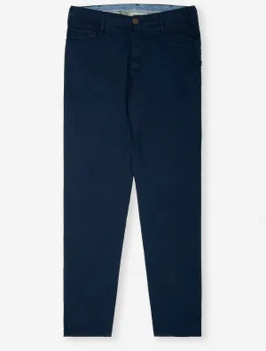 Phoenix Super-Stretch Satin Trousers Navy