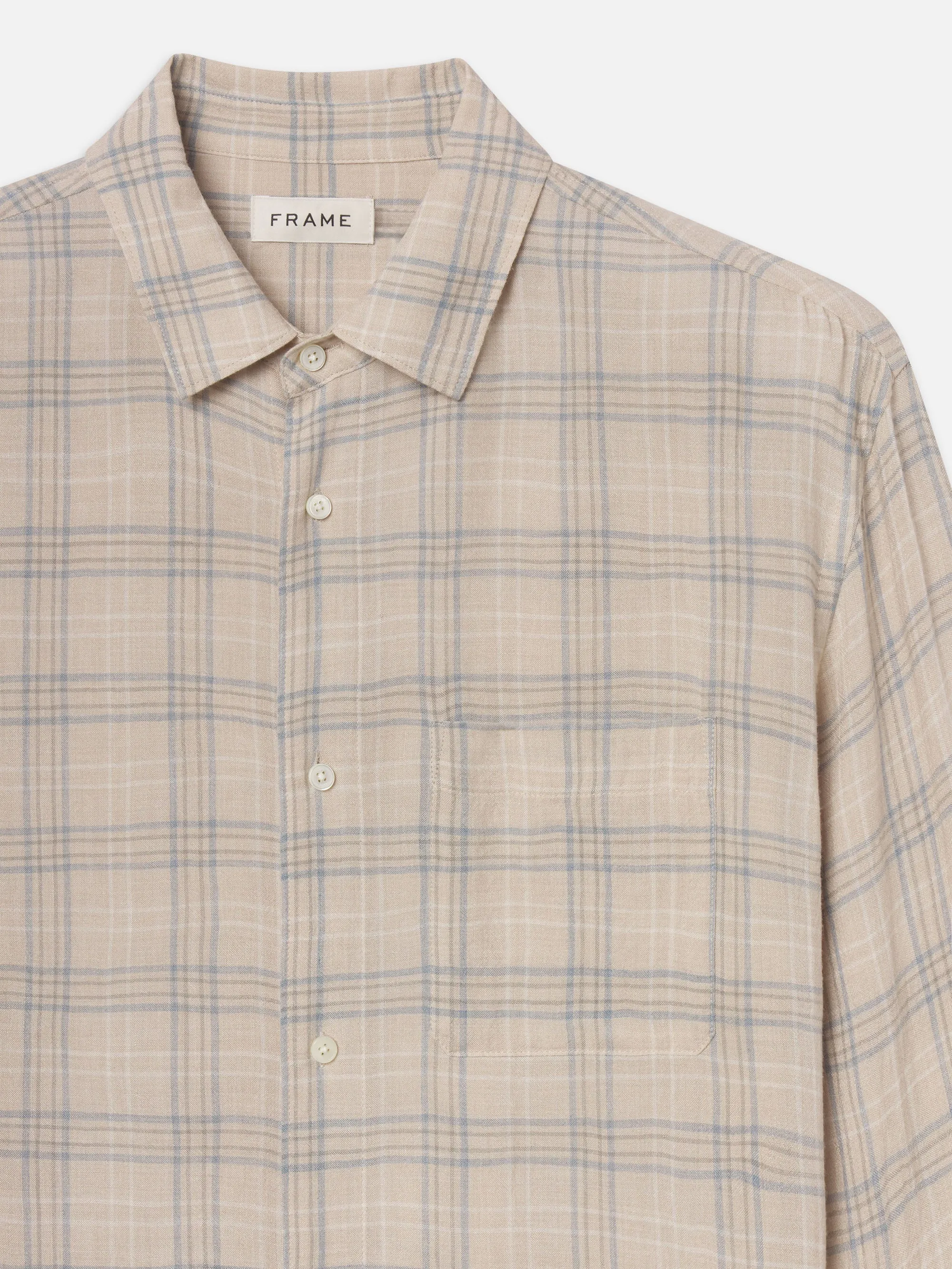 Plaid Shirt -- Cream Plaid