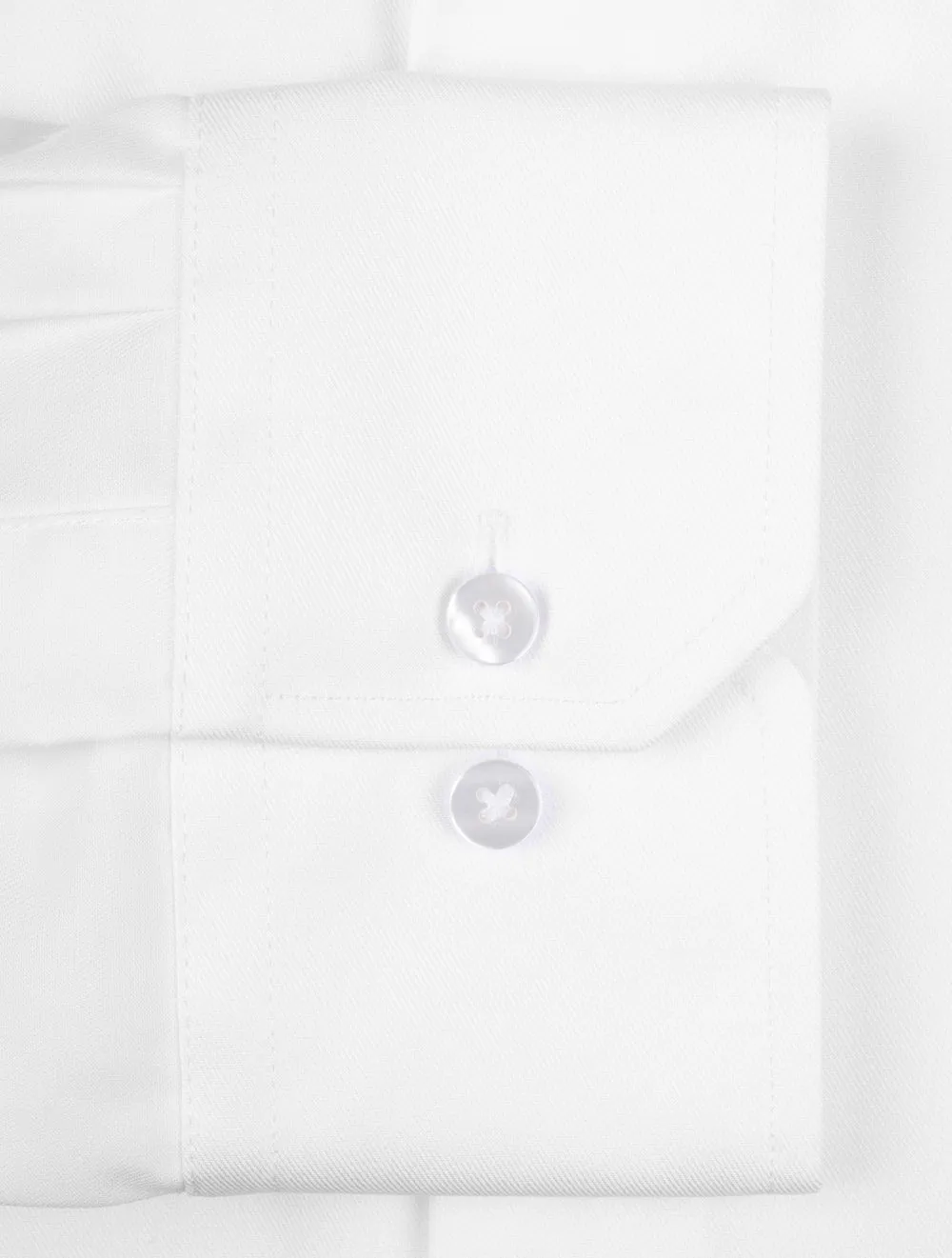 Plain Cotton Comfort Fit Shirt White