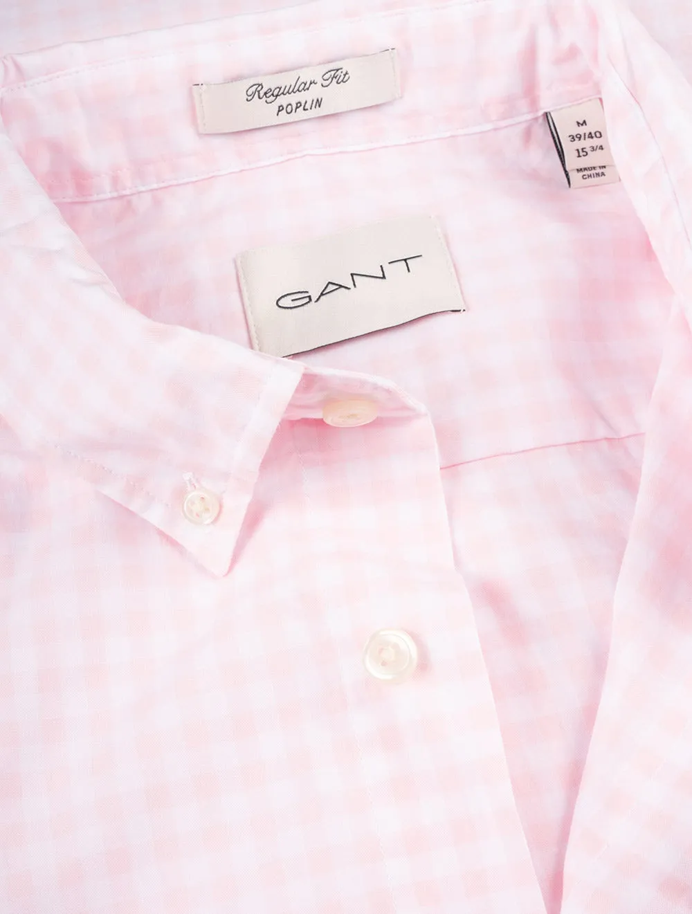 Poplin Gingham Regular Fit Shirt Light Pink