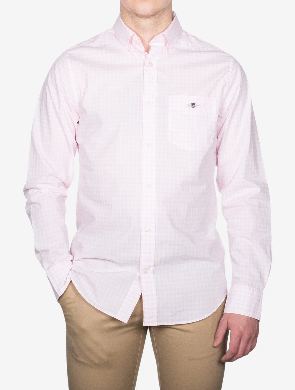 Poplin Gingham Regular Fit Shirt Light Pink