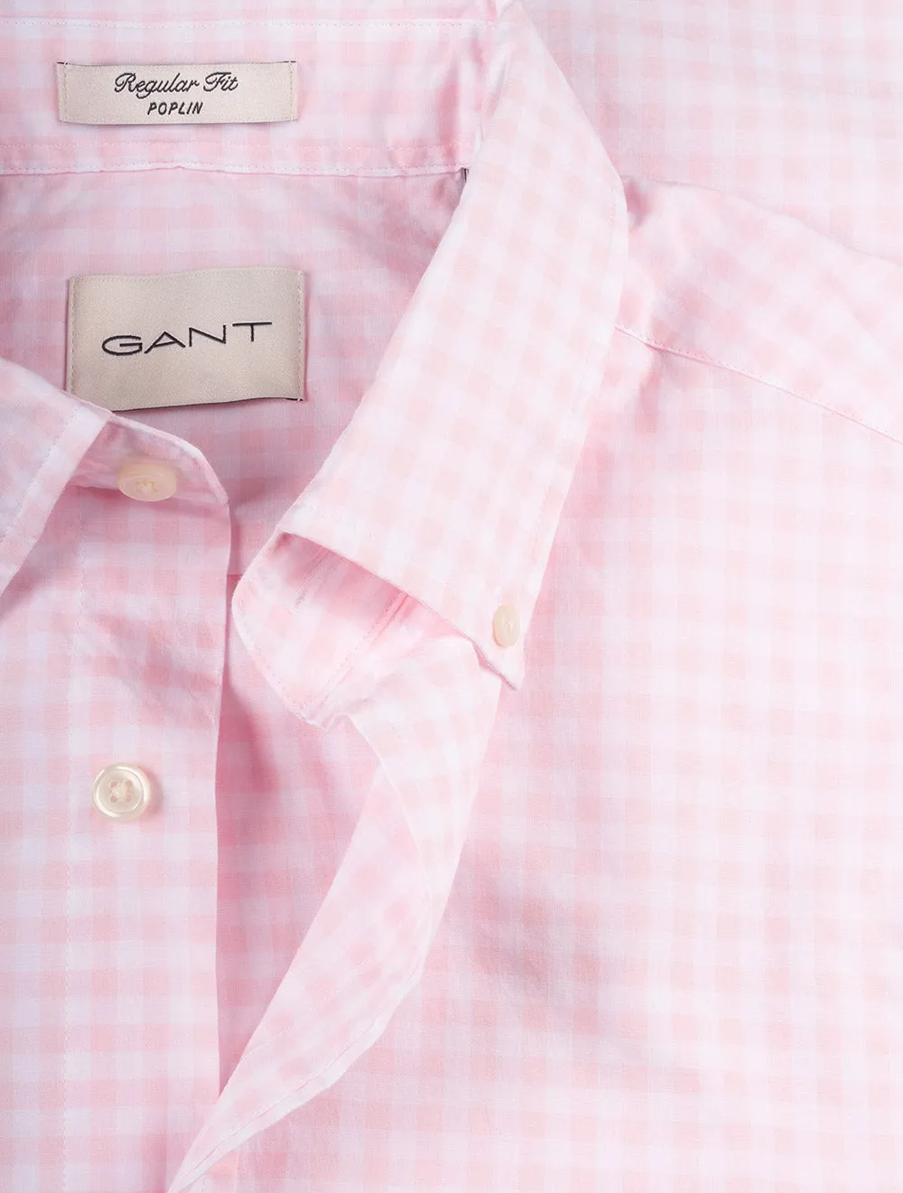 Poplin Gingham Regular Fit Shirt Light Pink