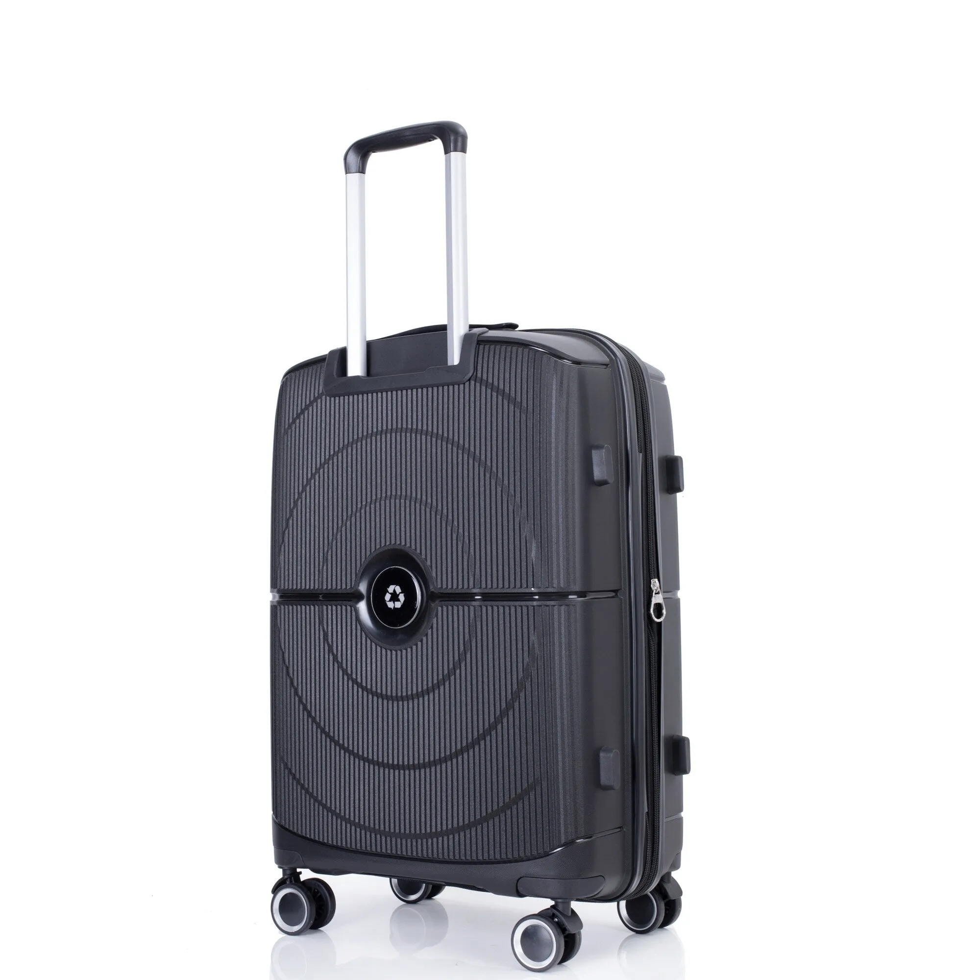 PP Expandable Luggage Sets with TSA Lock and Spinner Wheels, 3-Piece Set Hardshell Suitcase with Zippered Pocket