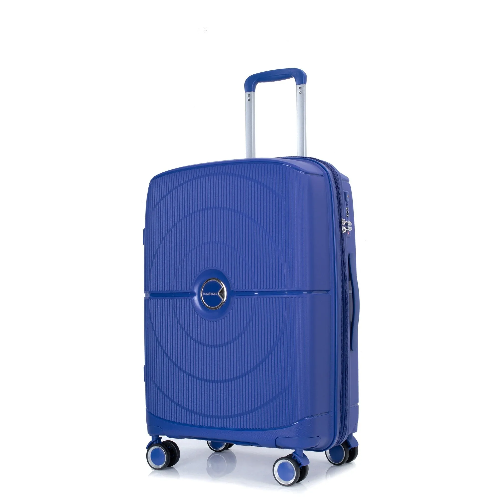 PP Expandable Luggage Sets with TSA Lock and Spinner Wheels, 3-Piece Set Hardshell Suitcase with Zippered Pocket