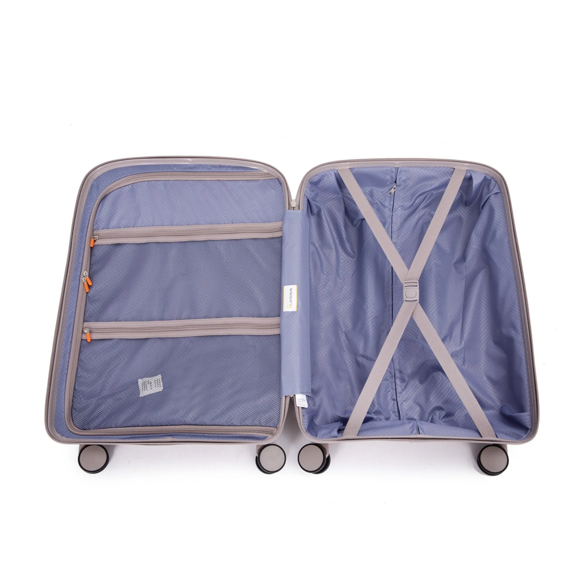 PP Expandable Luggage Sets with TSA Lock and Spinner Wheels, 3-Piece Set Hardshell Suitcase with Zippered Pocket