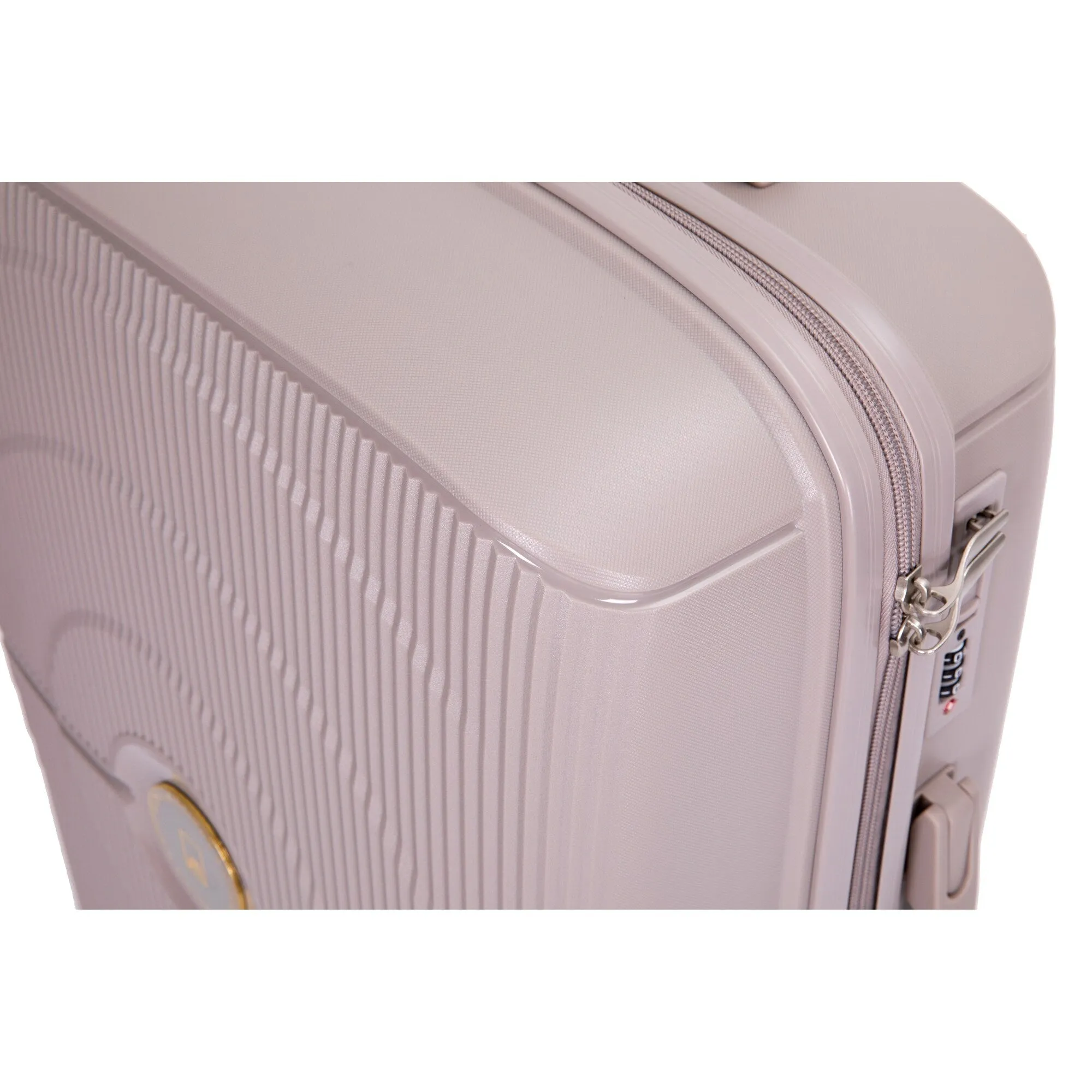 PP Expandable Luggage Sets with TSA Lock and Spinner Wheels, 3-Piece Set Hardshell Suitcase with Zippered Pocket