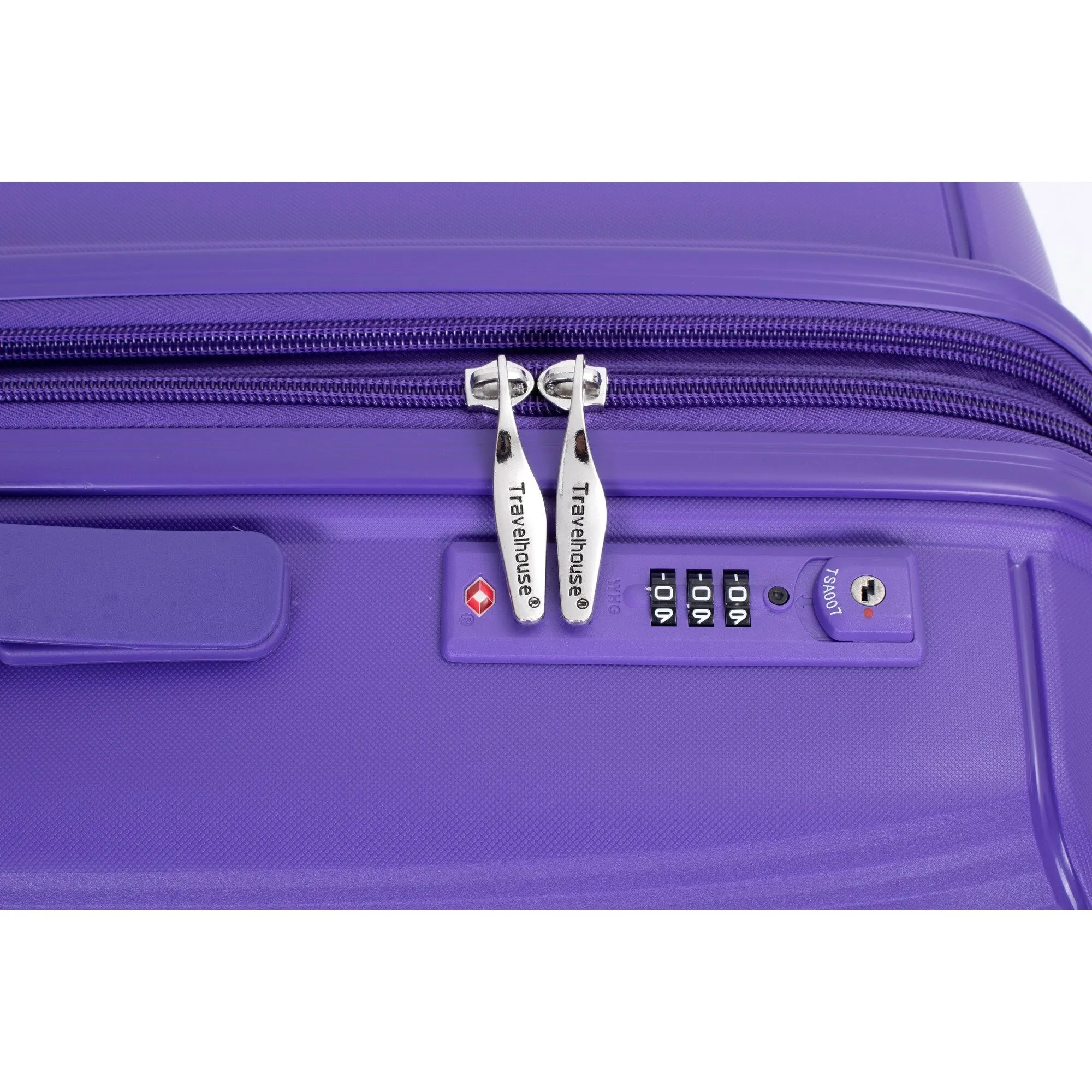 PP Expandable Luggage Sets with TSA Lock and Spinner Wheels, 3-Piece Set Hardshell Suitcase with Zippered Pocket