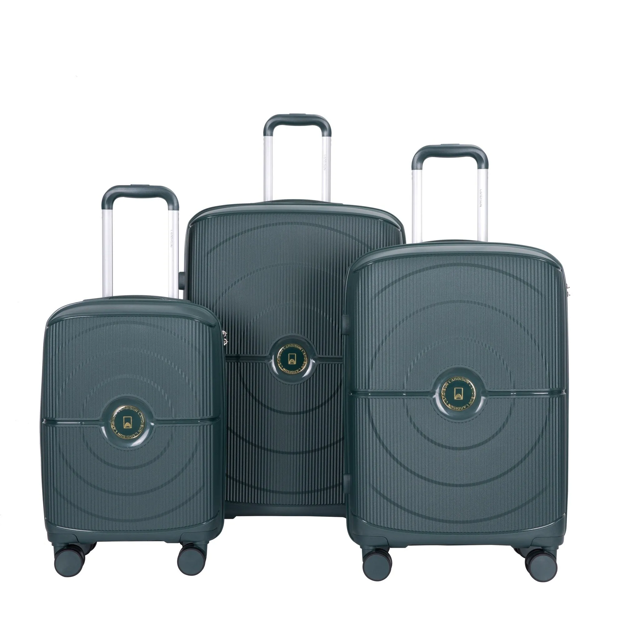 PP Expandable Luggage Sets with TSA Lock and Spinner Wheels, 3-Piece Set Hardshell Suitcase with Zippered Pocket