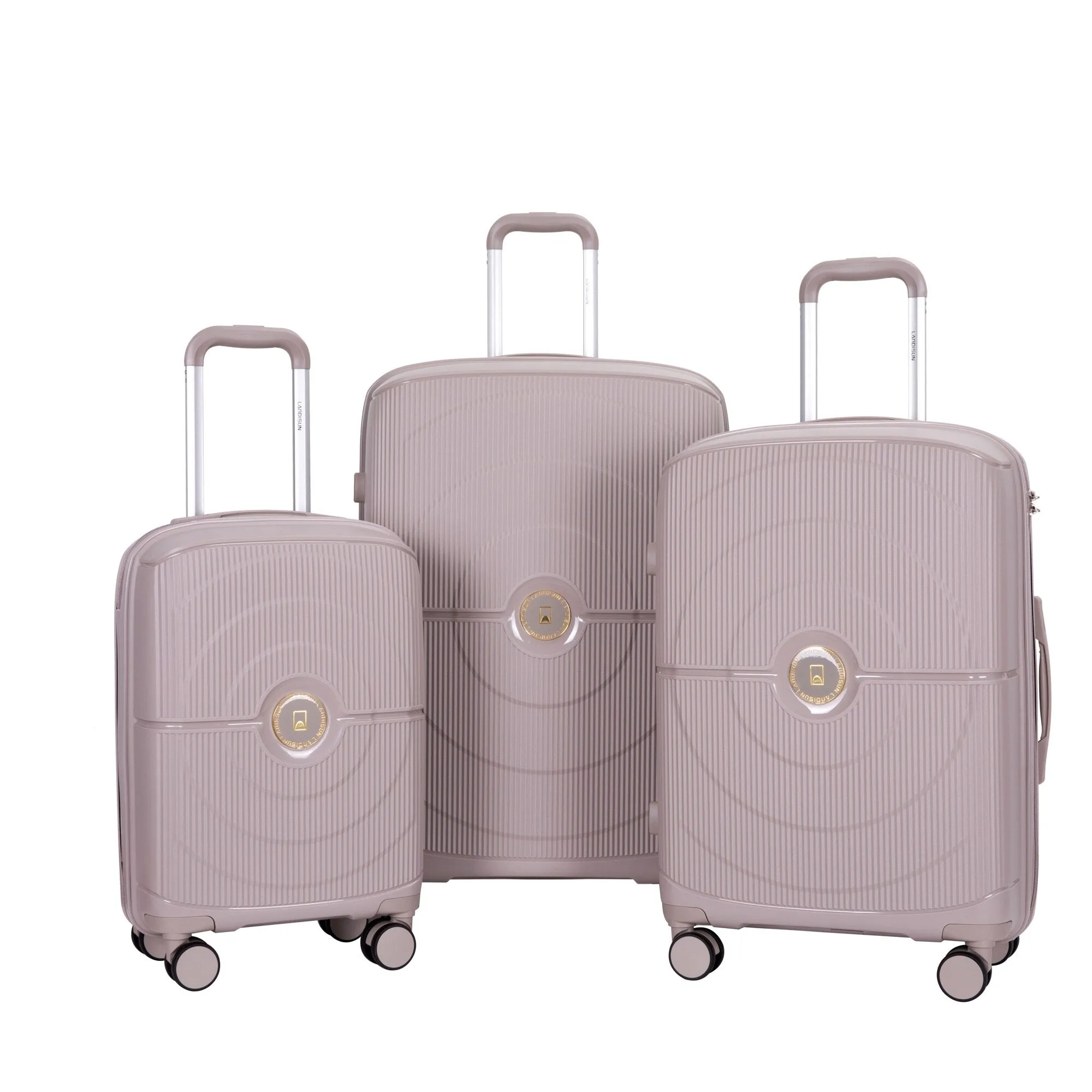 PP Expandable Luggage Sets with TSA Lock and Spinner Wheels, 3-Piece Set Hardshell Suitcase with Zippered Pocket