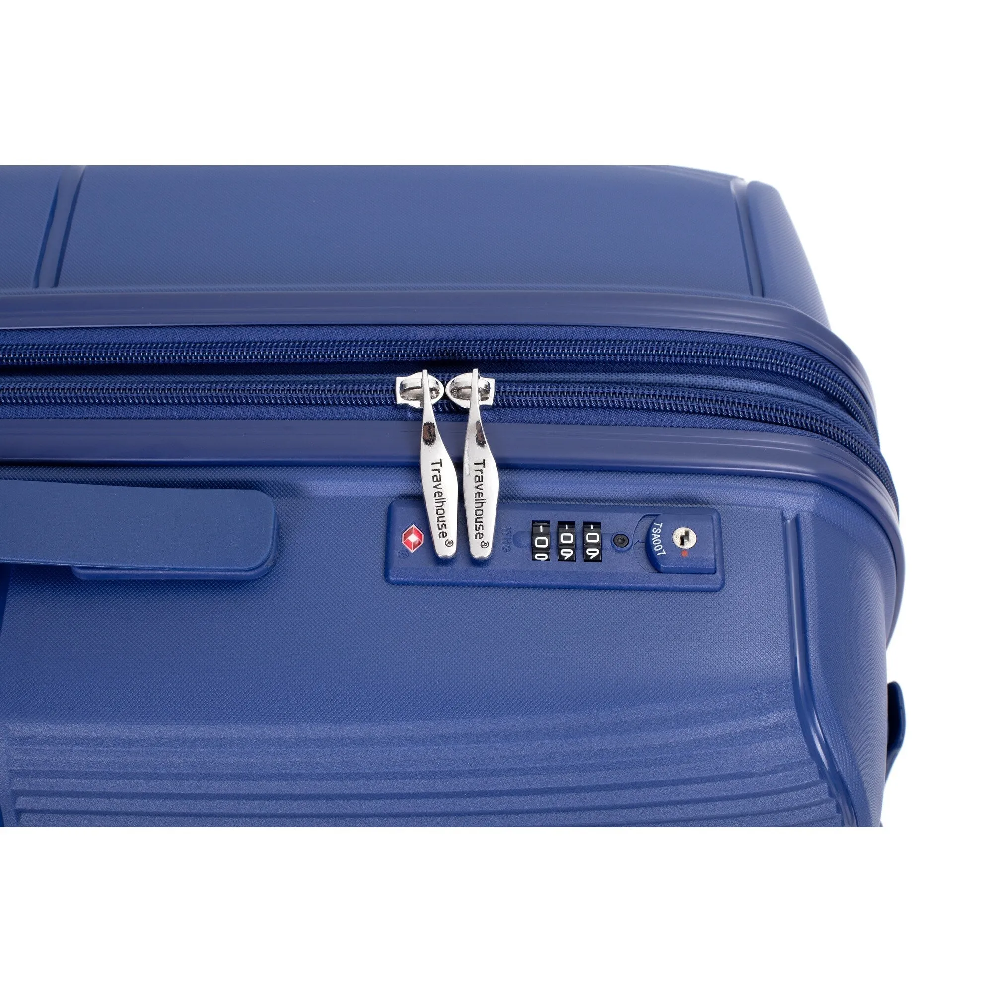 PP Expandable Luggage Sets with TSA Lock and Spinner Wheels, 3-Piece Set Hardshell Suitcase with Zippered Pocket