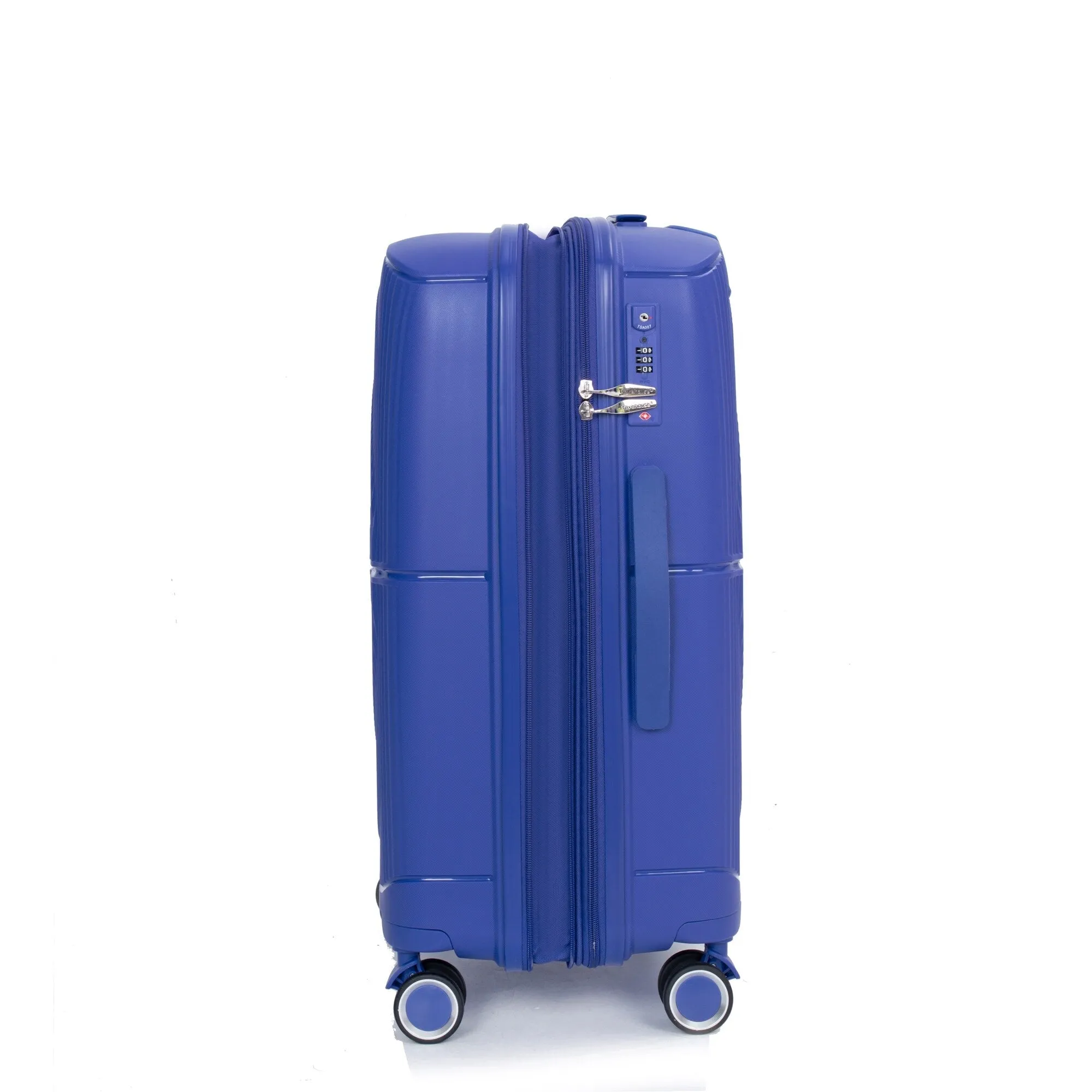 PP Expandable Luggage Sets with TSA Lock and Spinner Wheels, 3-Piece Set Hardshell Suitcase with Zippered Pocket