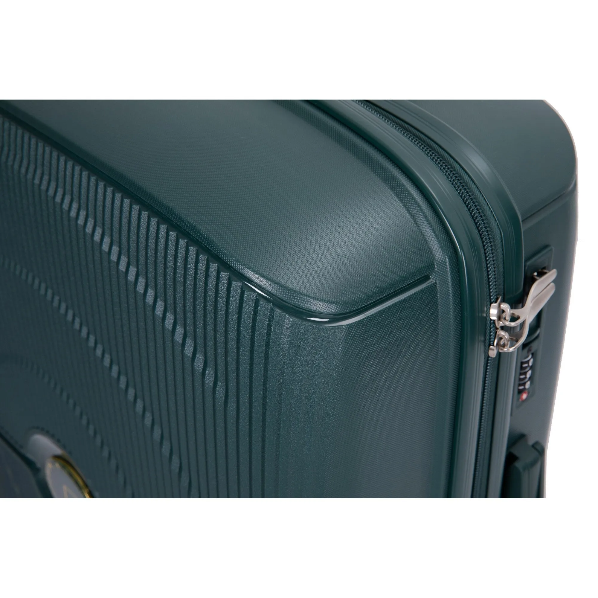 PP Expandable Luggage Sets with TSA Lock and Spinner Wheels, 3-Piece Set Hardshell Suitcase with Zippered Pocket