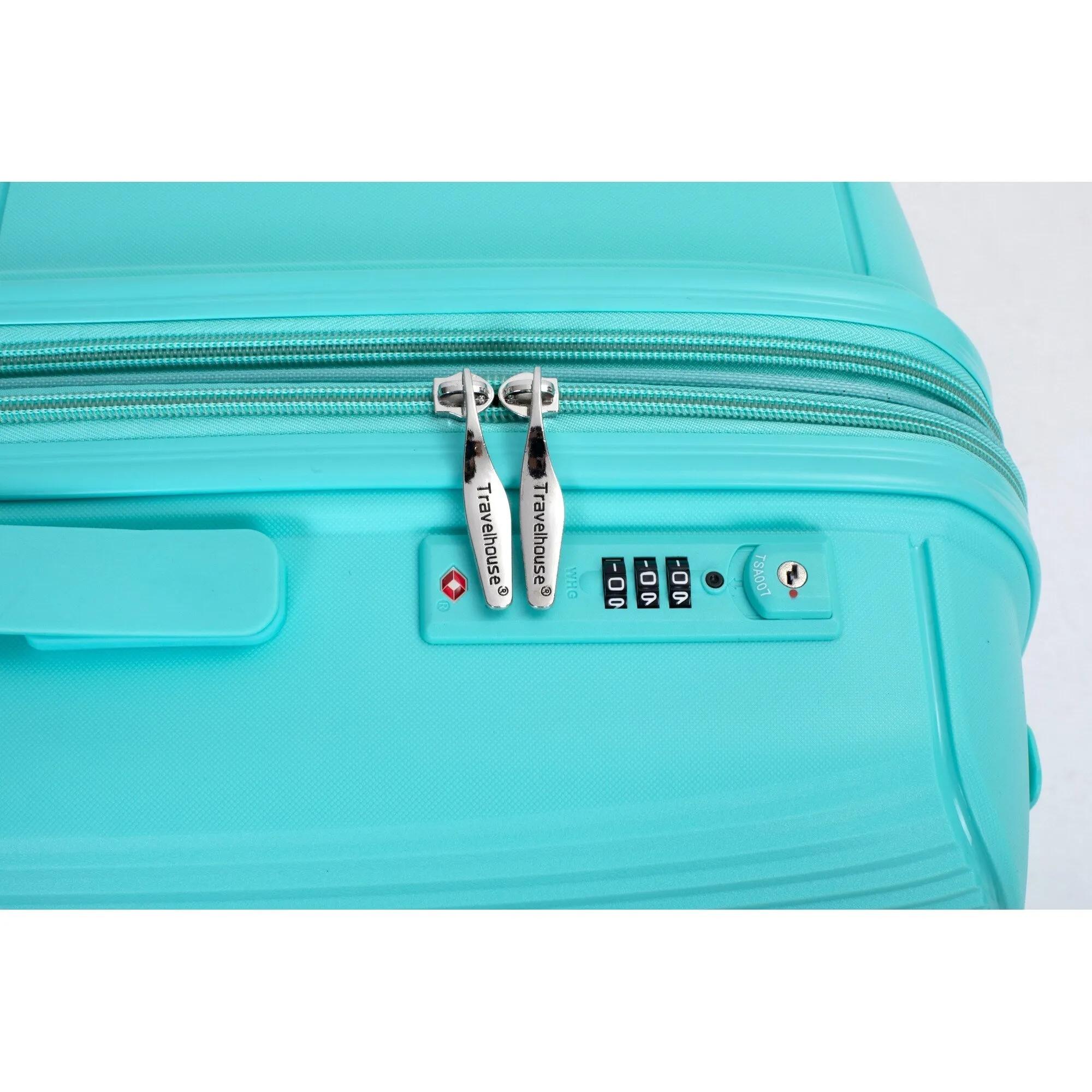 PP Expandable Luggage Sets with TSA Lock and Spinner Wheels, 3-Piece Set Hardshell Suitcase with Zippered Pocket