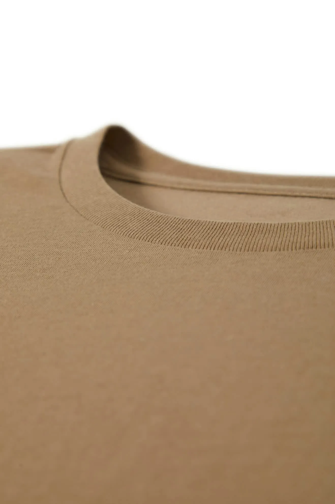Premium Cotton S/S Tailored T-Shirt - Khaki