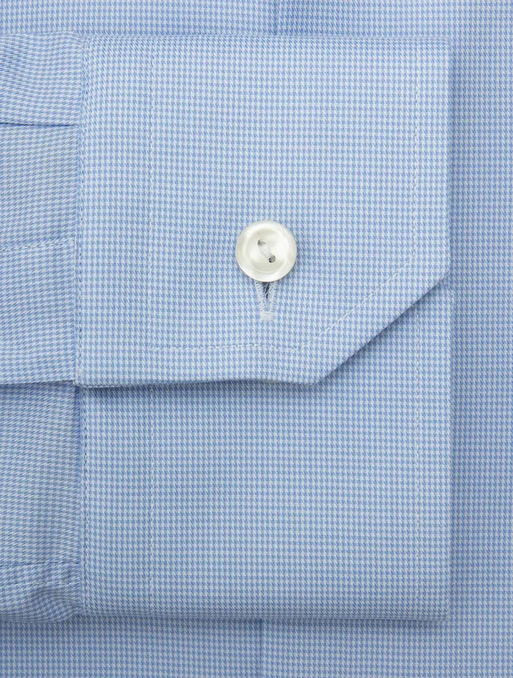 Puppytooth Oxford Slim Fit Shirt Blue