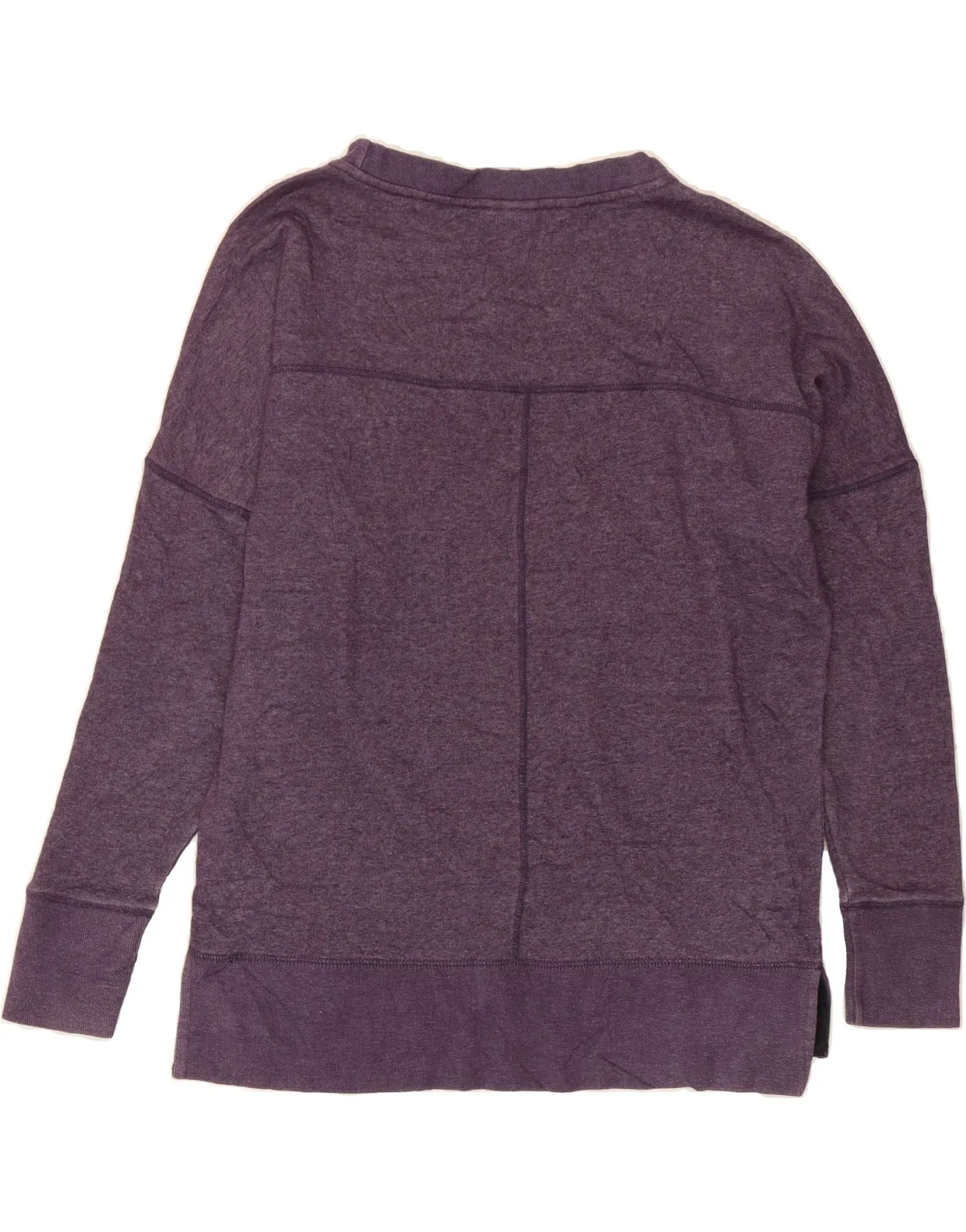 REEBOK Womens Graphic Sweatshirt Jumper UK 14 Medium Purple Cotton