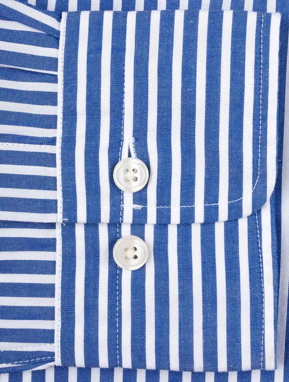 Regular Fit Poplin Stripe Shirt College Blue