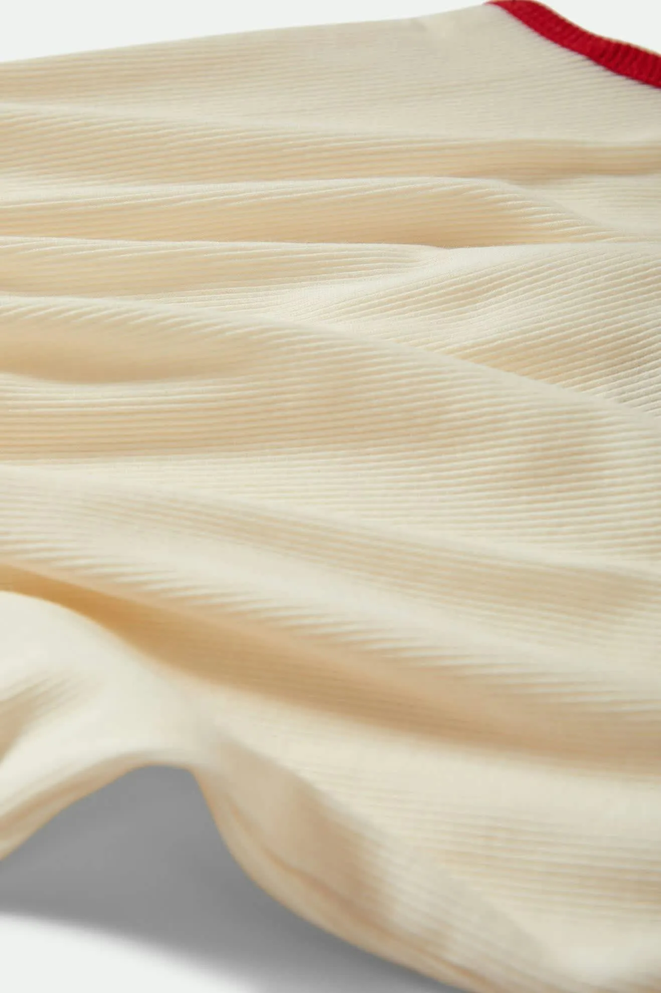 Ringer Organic A-Tank - Off White/Crimson