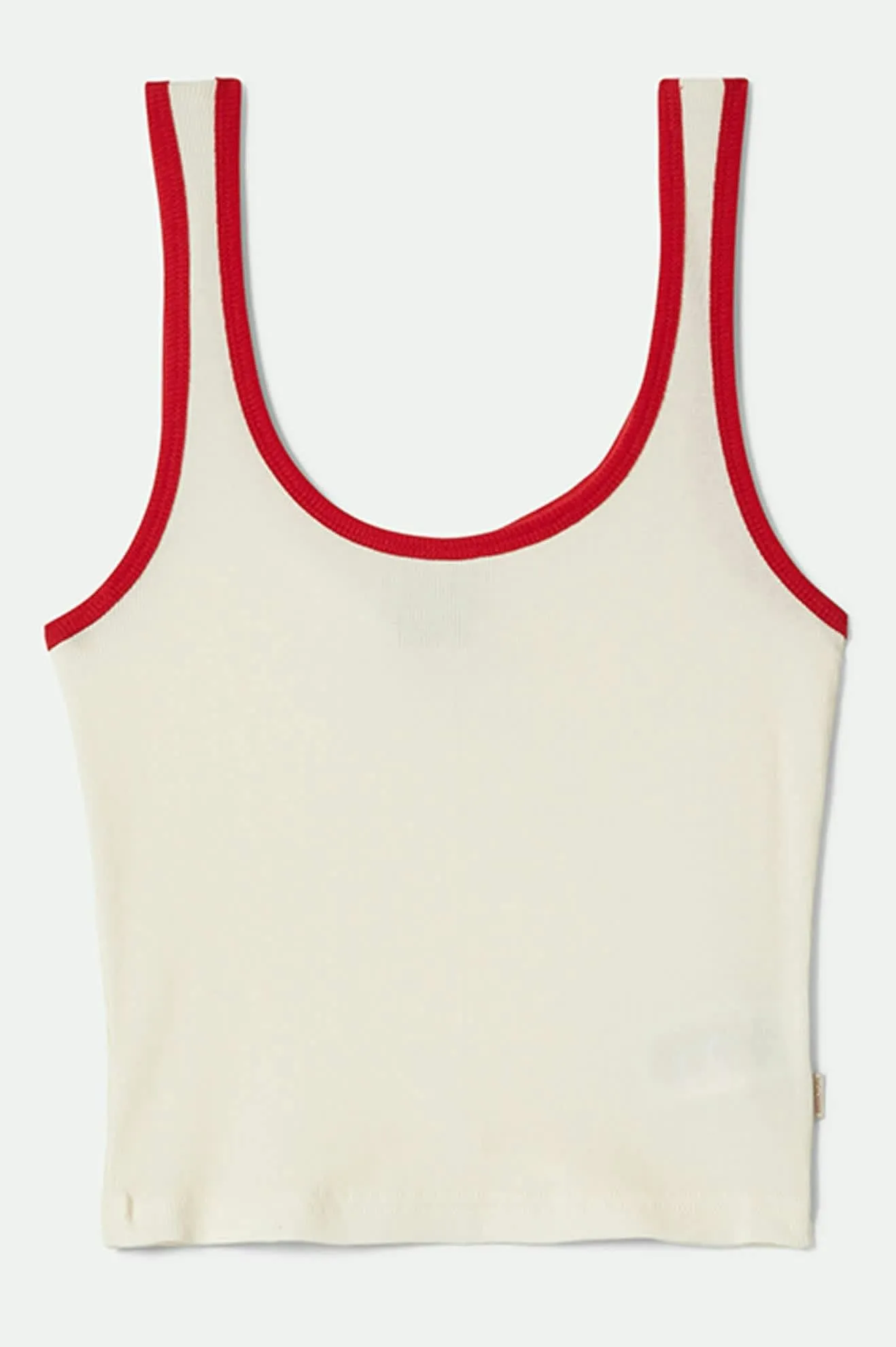 Ringer Organic A-Tank - Off White/Crimson