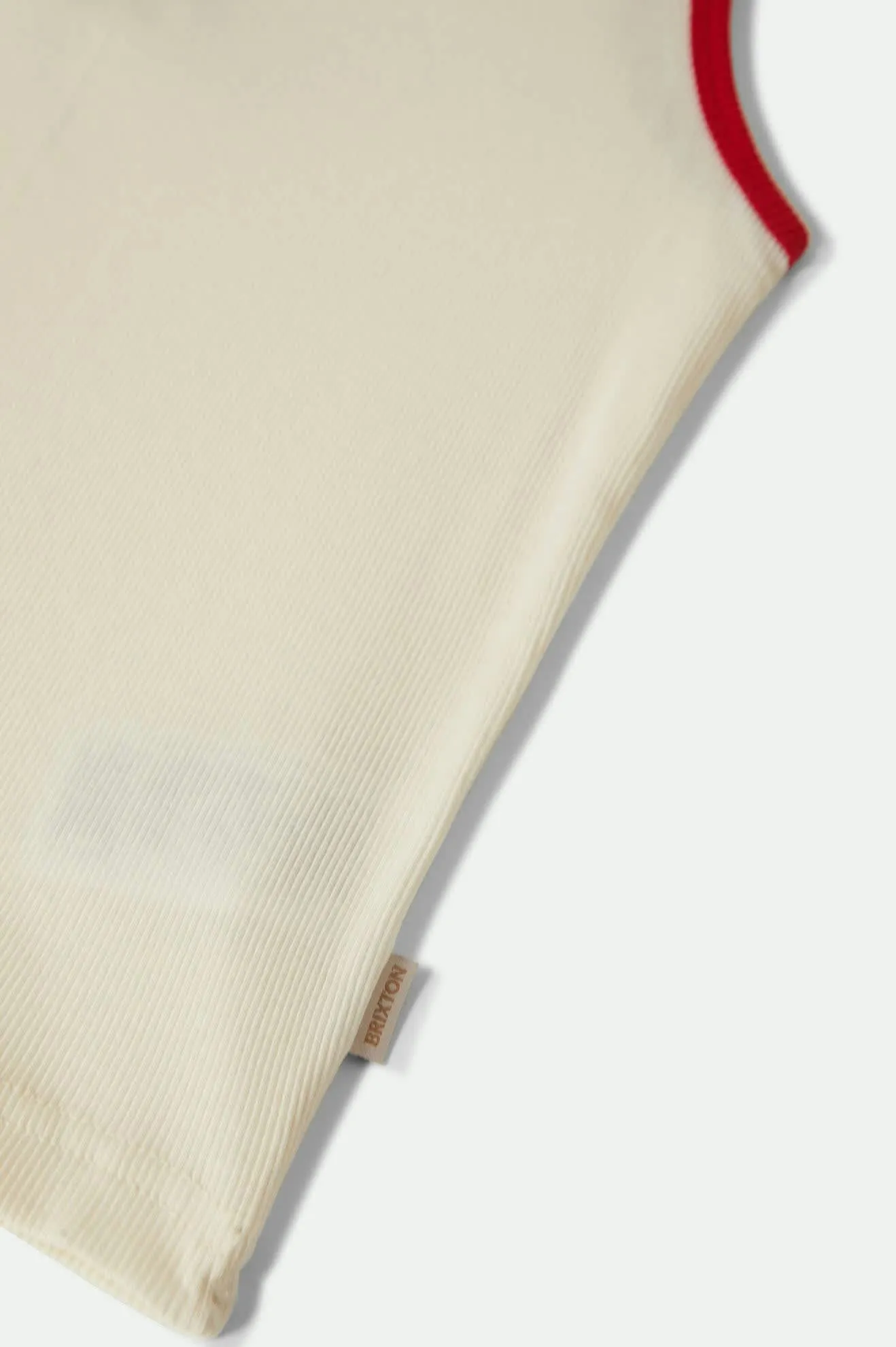 Ringer Organic A-Tank - Off White/Crimson