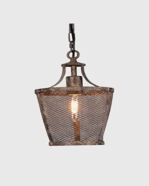 Rustic Metal Mesh Pendant