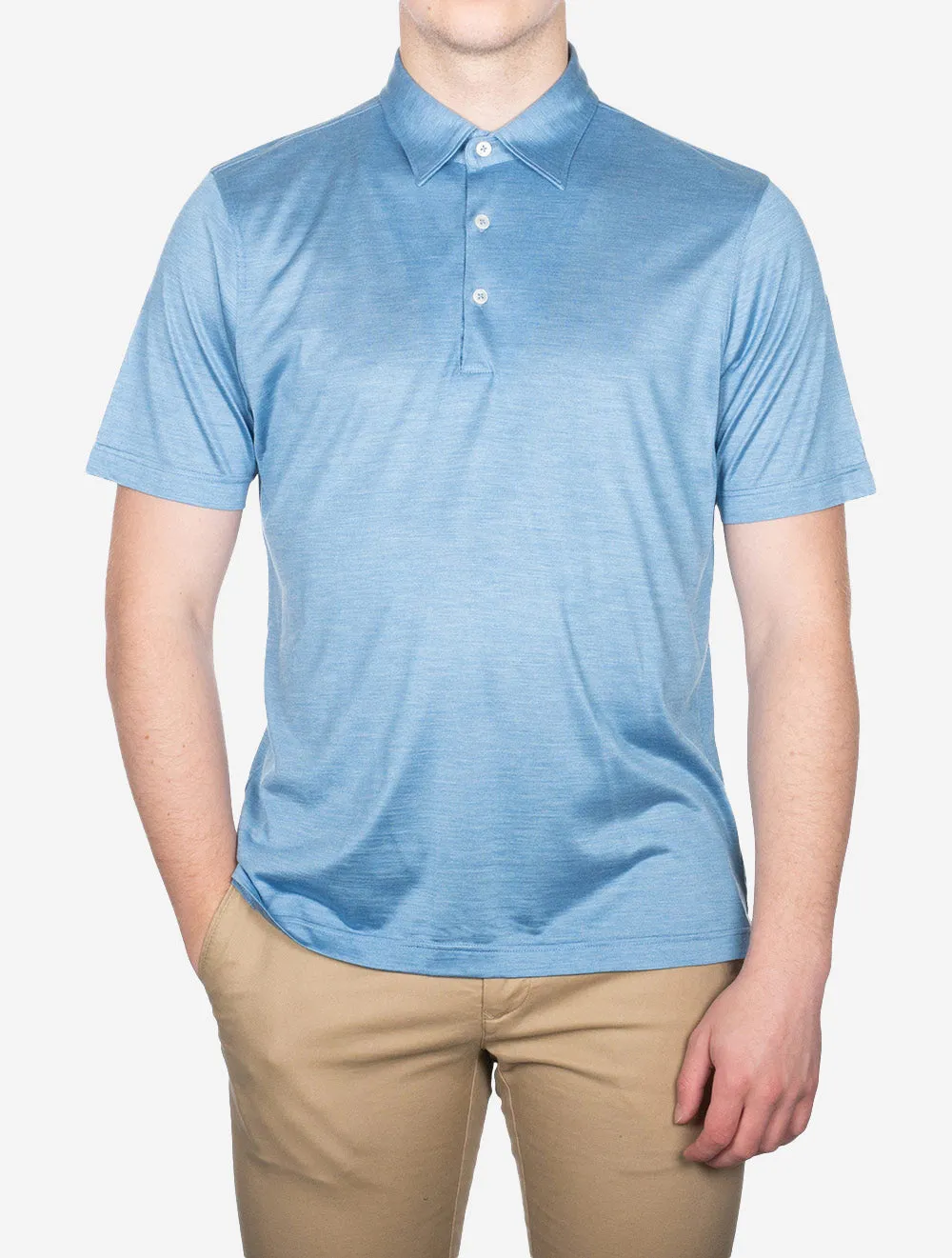 Silk Polo Blue