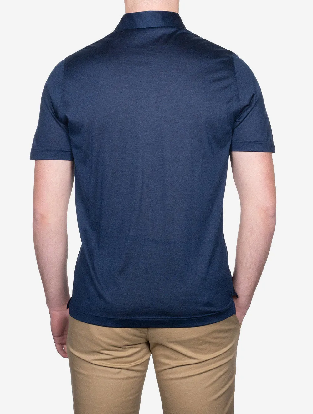 Silk Polo Navy