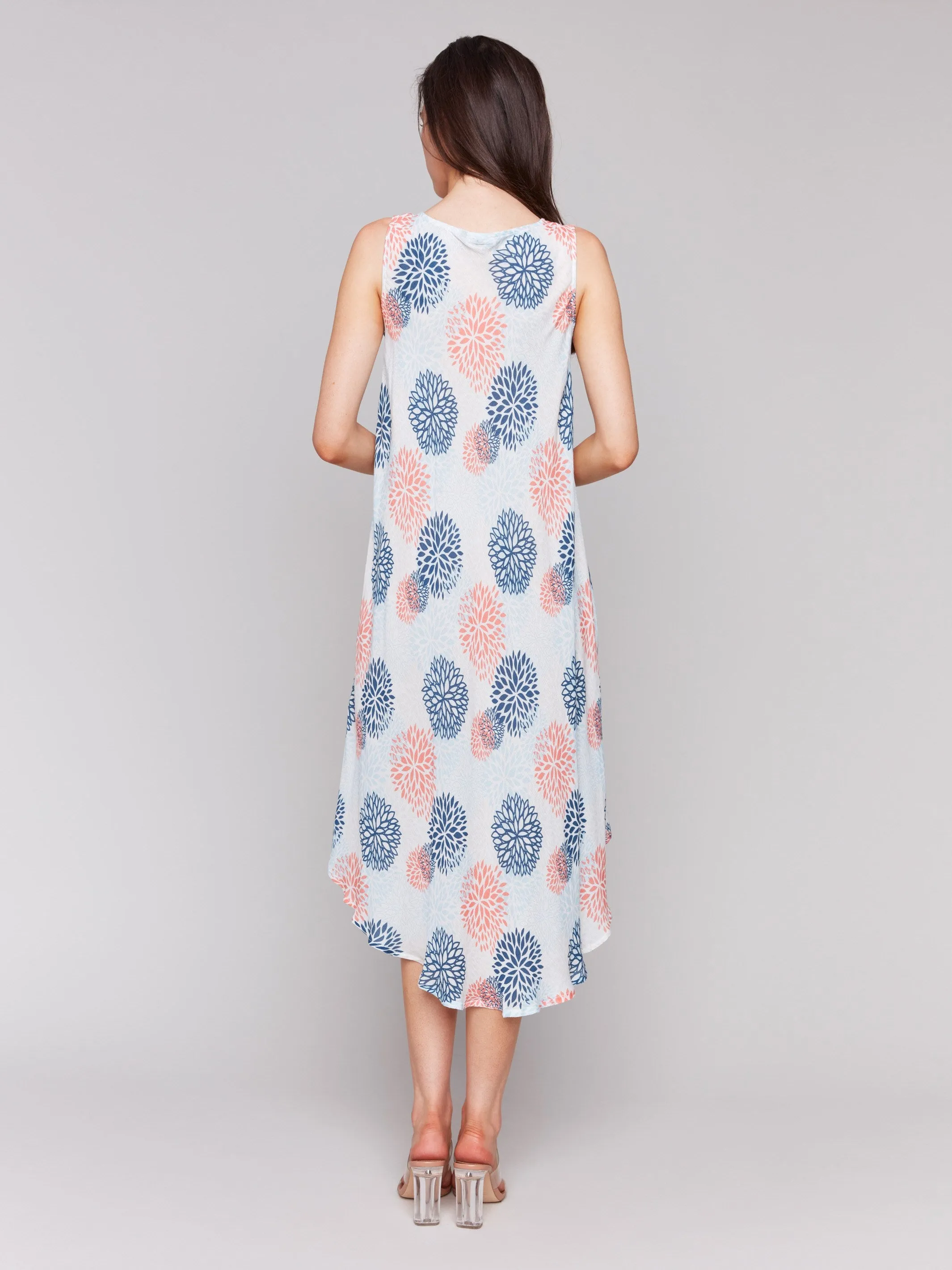 Sleeveless Printed Rayon Dress - Jasmine