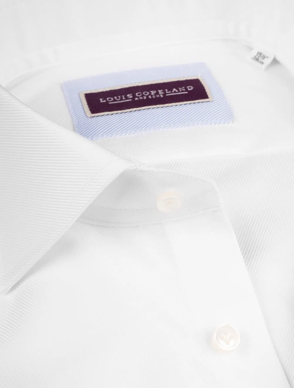 Slim Fit Twill Double Cuff Shirt White