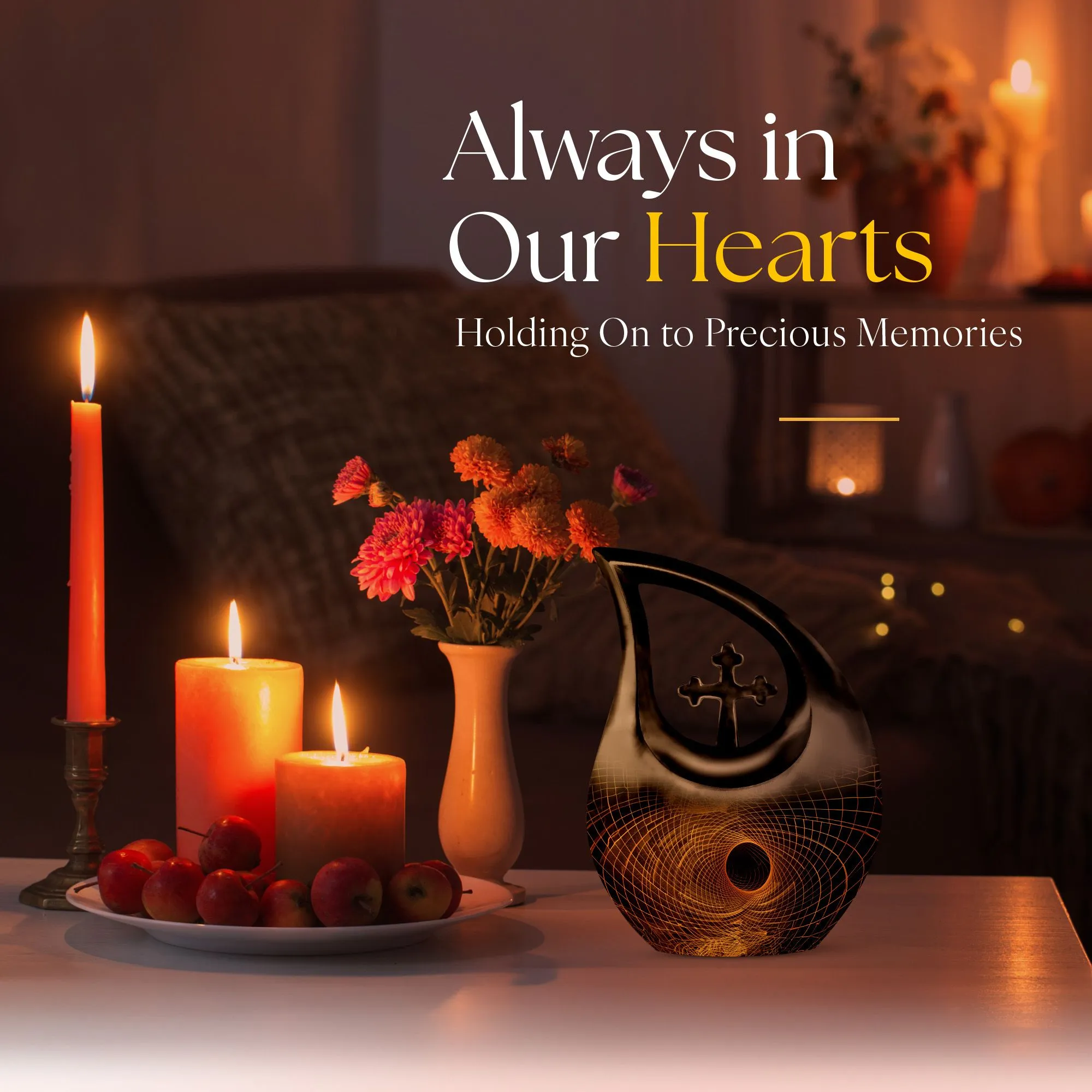 Spiral Urn – 10 Inches Large Beautiful Memorial Urn