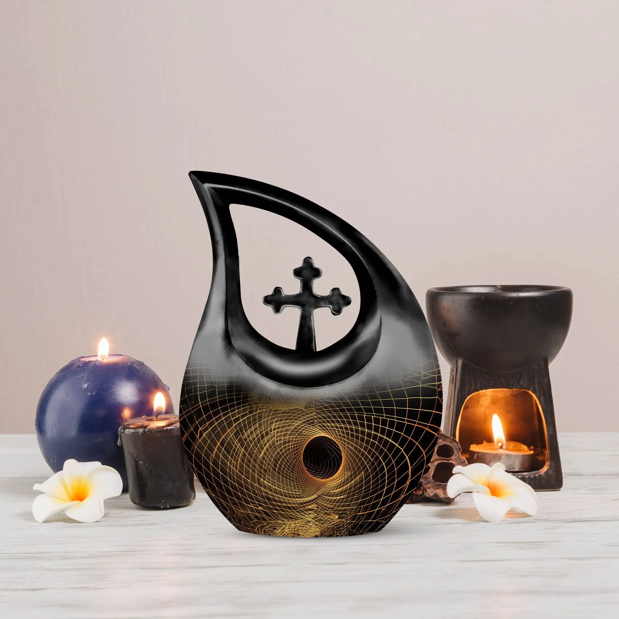 Spiral Urn – 10 Inches Large Beautiful Memorial Urn