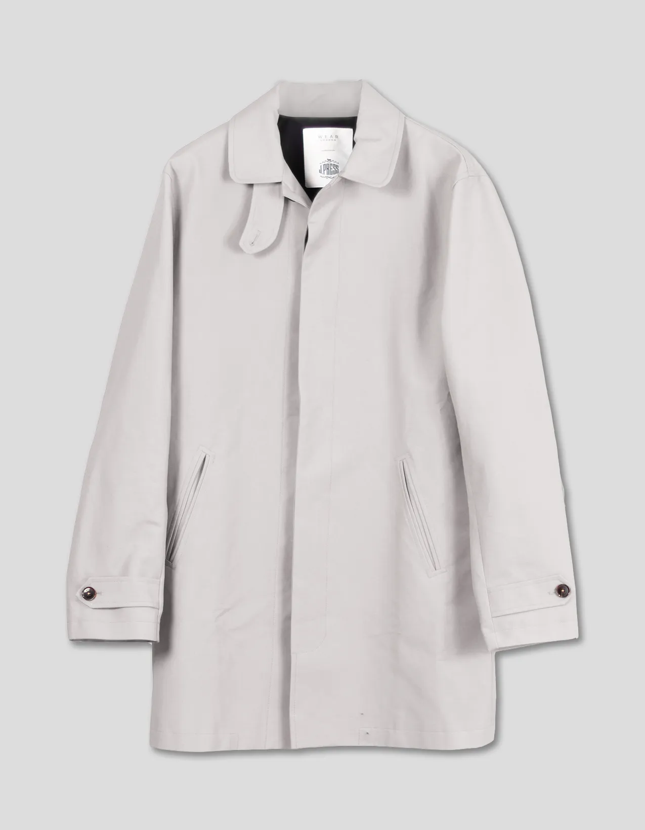 STONE CLASSIC FLY FRONT RAINCOAT