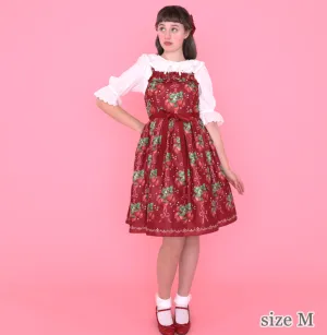 Strawberry Ribbon Tree Jumperskirt Dress