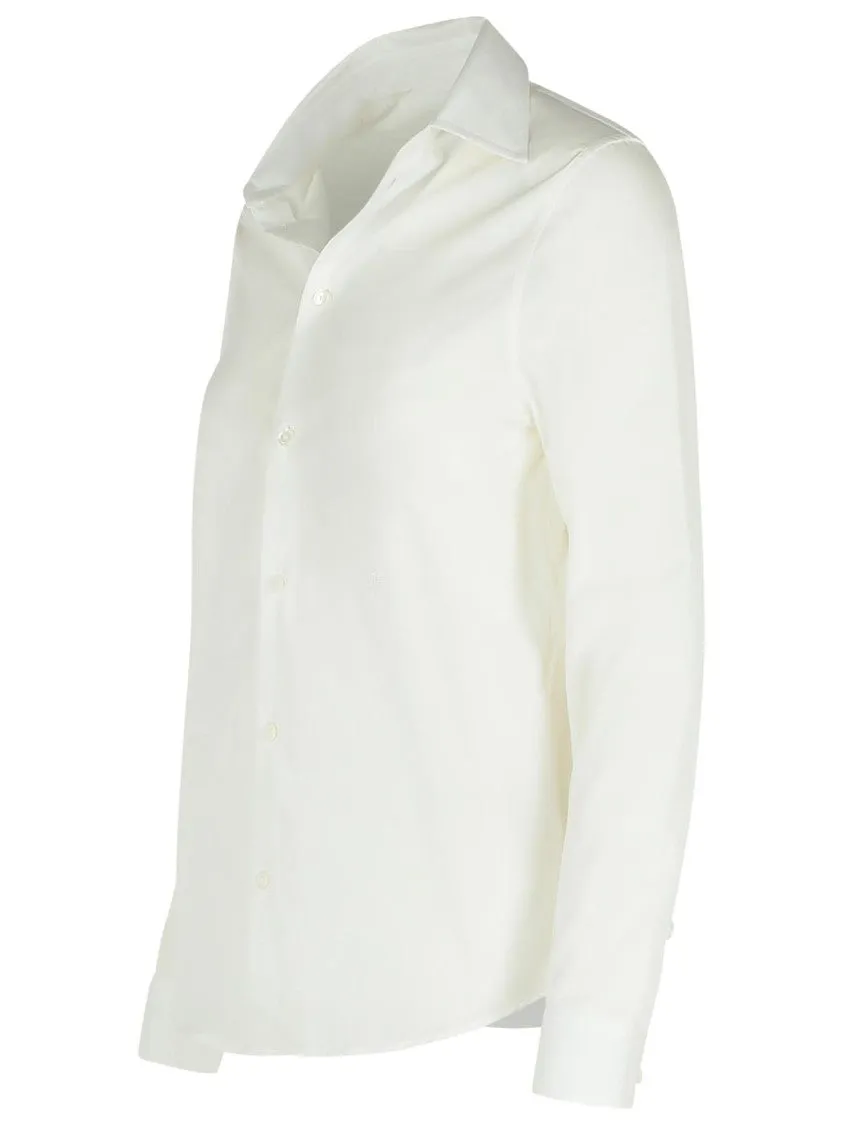 'String' White Cotton Shirt