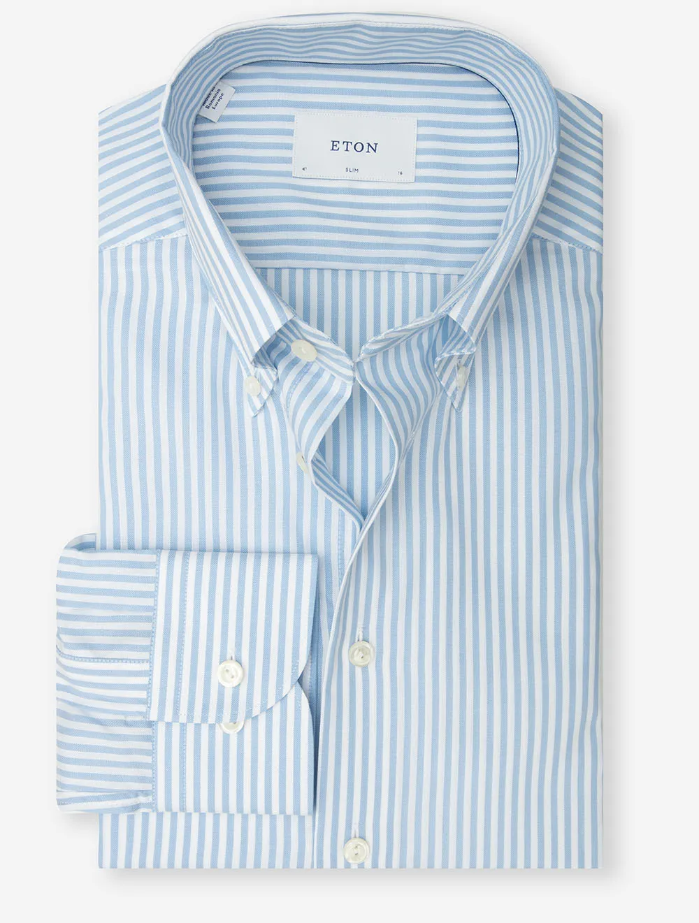 Stripe Signature Oxford Slim Fit Shirt Light Blue