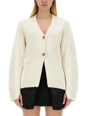 Tailored Cardigan With Deep V-Neckline