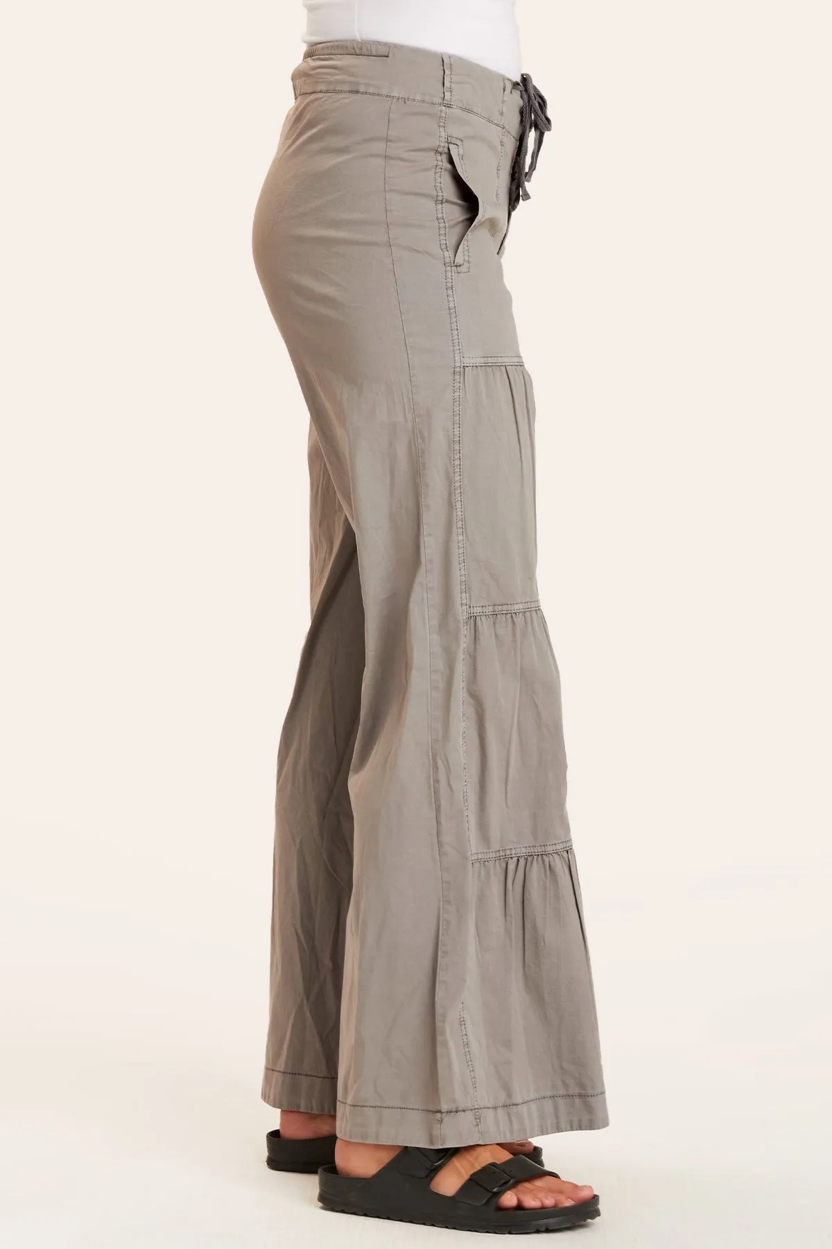 Terraced Wide Leg Pant
