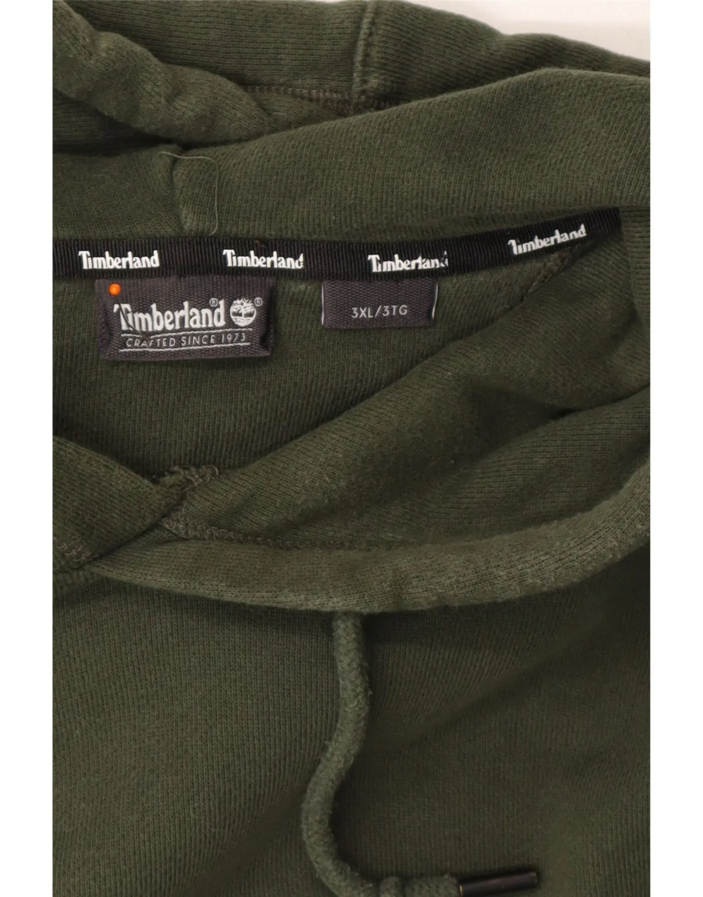 TIMBERLAND Mens Graphic Hoodie Jumper 3XL Green Cotton