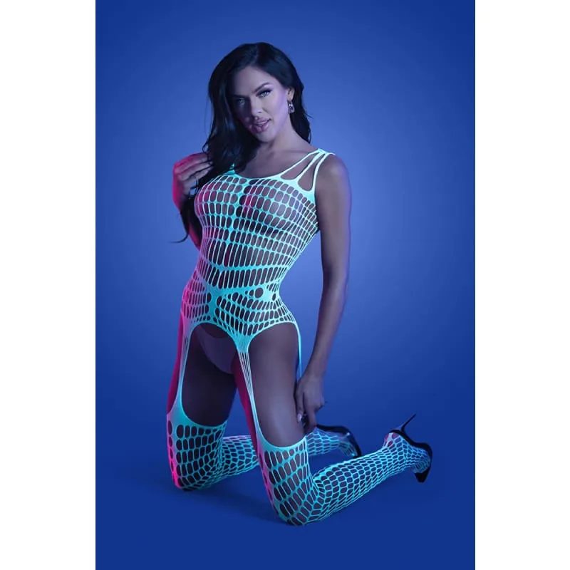 Timelapse Bodystocking - One Size - White/blue
