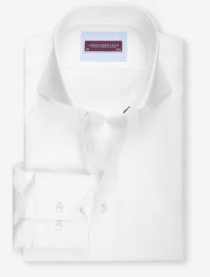 Twill Super Slim Single Cuff Shirt - White