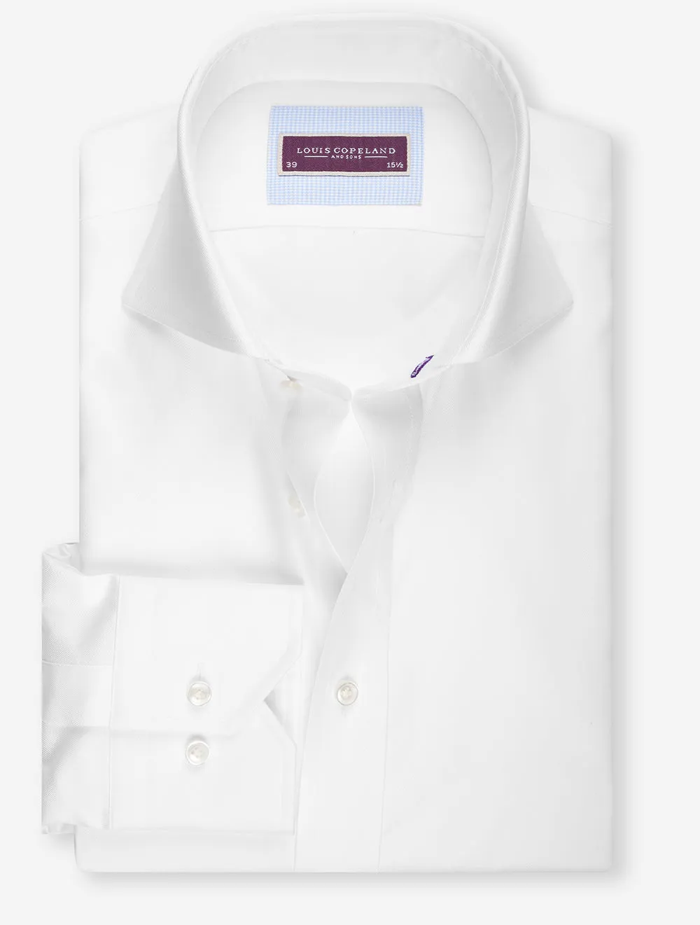 Twill Super Slim Single Cuff Shirt - White