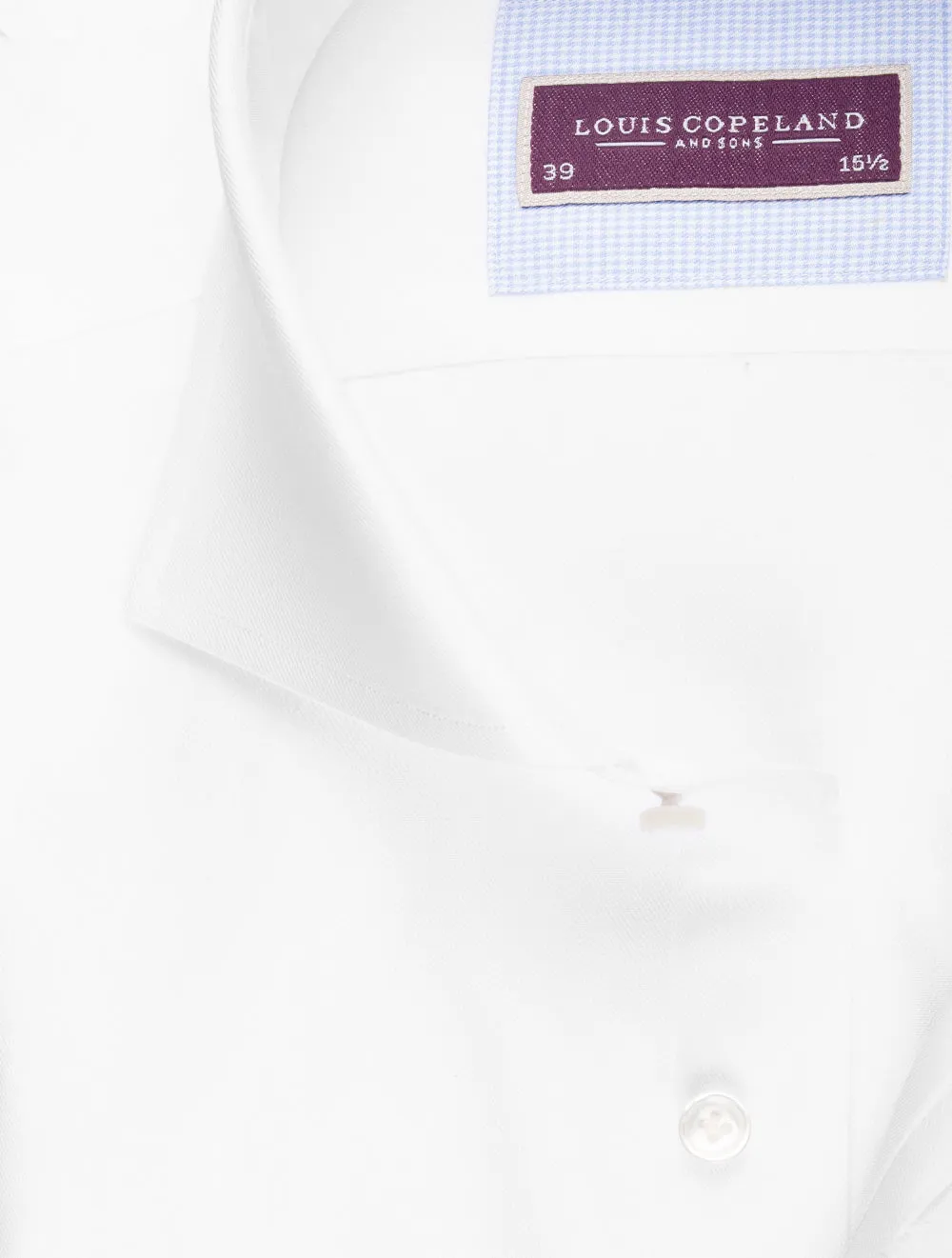 Twill Super Slim Single Cuff Shirt - White