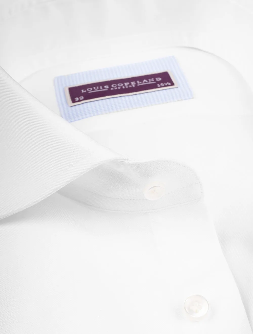 Twill Super Slim Single Cuff Shirt - White