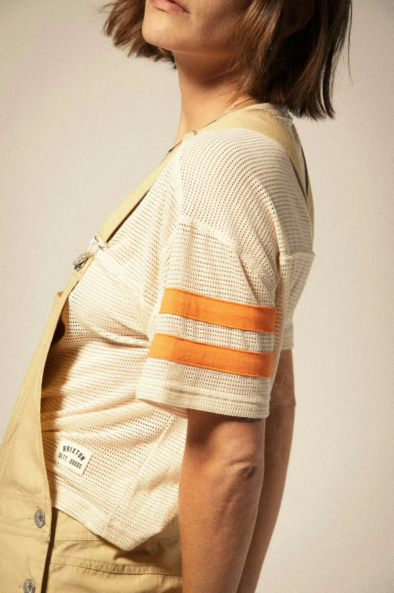 Varsity Football Mesh T-Shirt - Whitecap