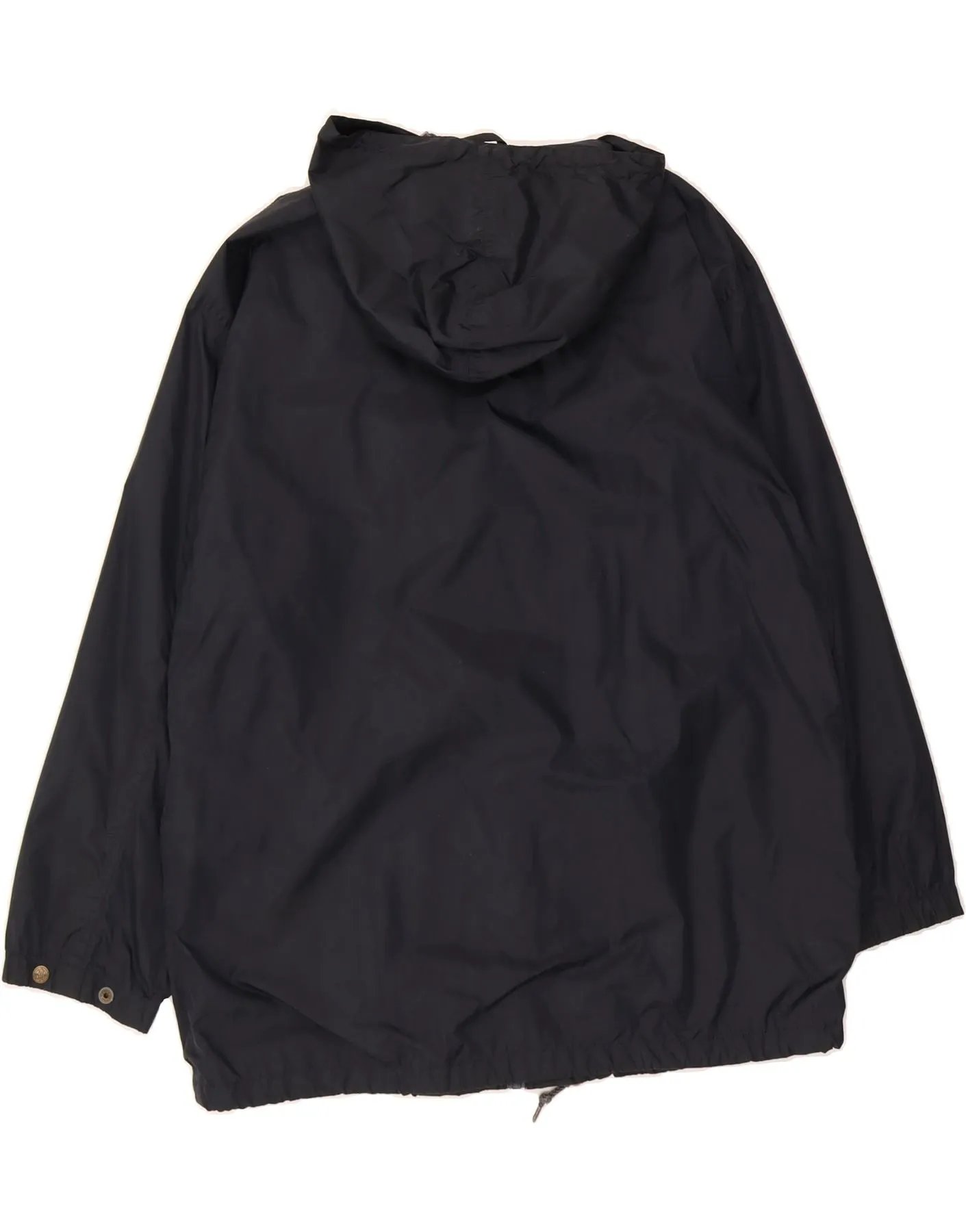 VINTAGE Mens Hooded Windbreaker Jacket UK 40 Large Navy Blue