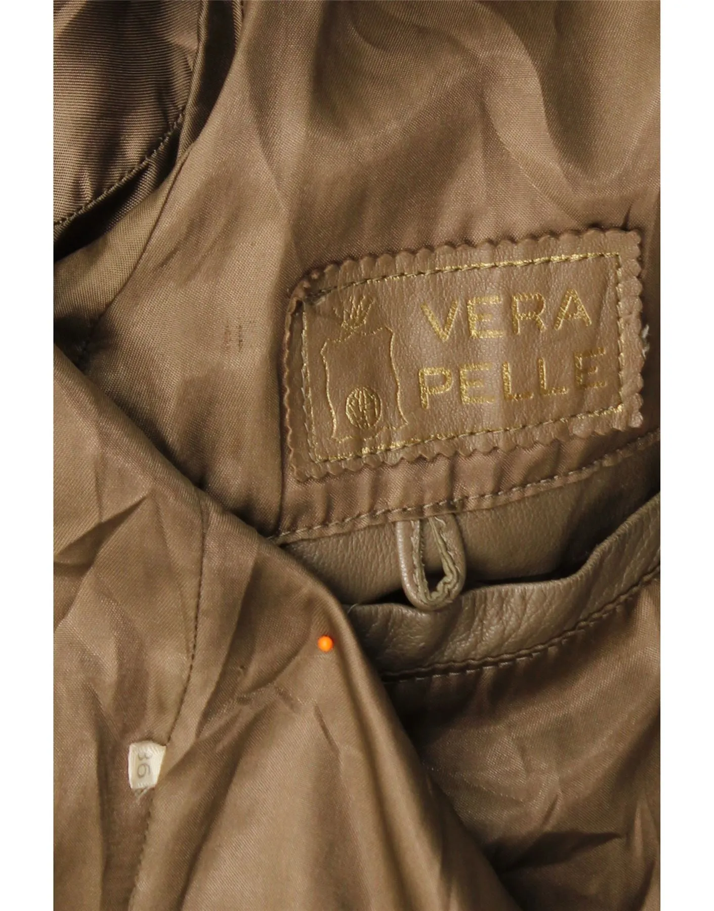 VINTAGE Mens Leather Coat UK 36 Small Brown Leather