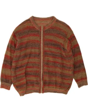 VINTAGE Womens Oversized Cardigan Sweater UK 18 XL Multicoloured Striped
