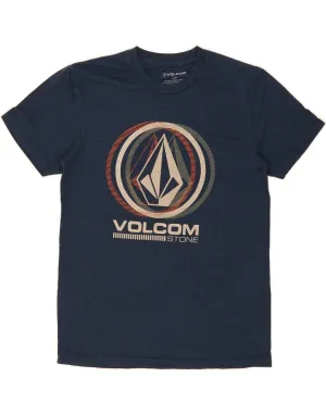 VOLCOM Mens Oversized Graphic T-Shirt Top Small Navy Blue Cotton