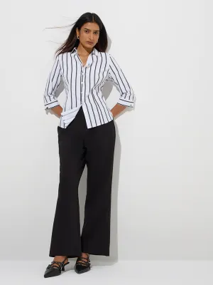 Wardrobe White Stripe Printed Shirt