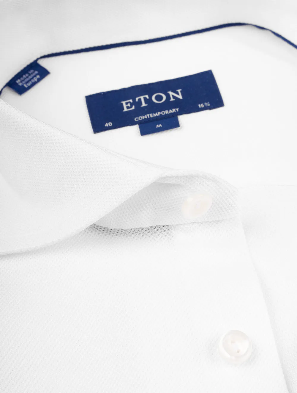 White Pique Contemporary Fit Shirt